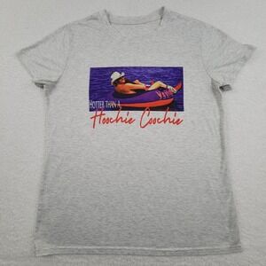 Alan Jackson Hotter Than A Hoochie Coochie Crewneck Shirt Womens Medium‎ M Gray